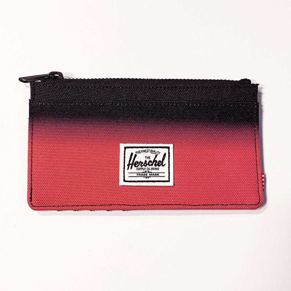 Herschel Slim Card Case and Zip Pouch, Pink to Black Gradient